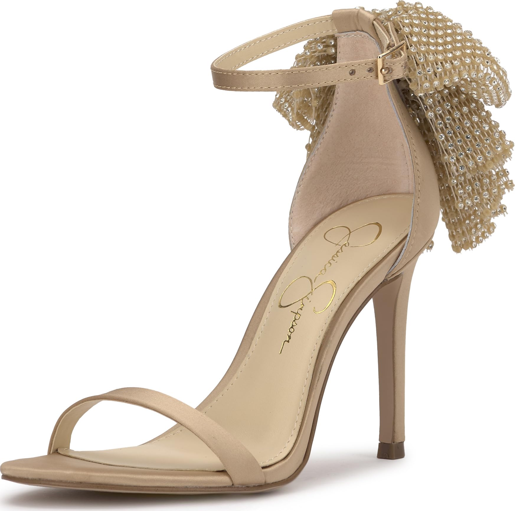 Jessica Simpson Women’s Moure Heeled Sandal, Champagne, 7.5