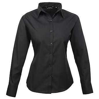 Premier Workwear Damen Bluse Easy Carelangarm Popelin PR300