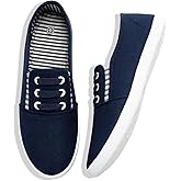 Women's Canvas Slip On Sneakers - Casual Walking Shoes, Non Slip Work Shoes