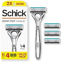 Amazon.com: Schick Quattro Titanium Razor, 1 Razor Handle