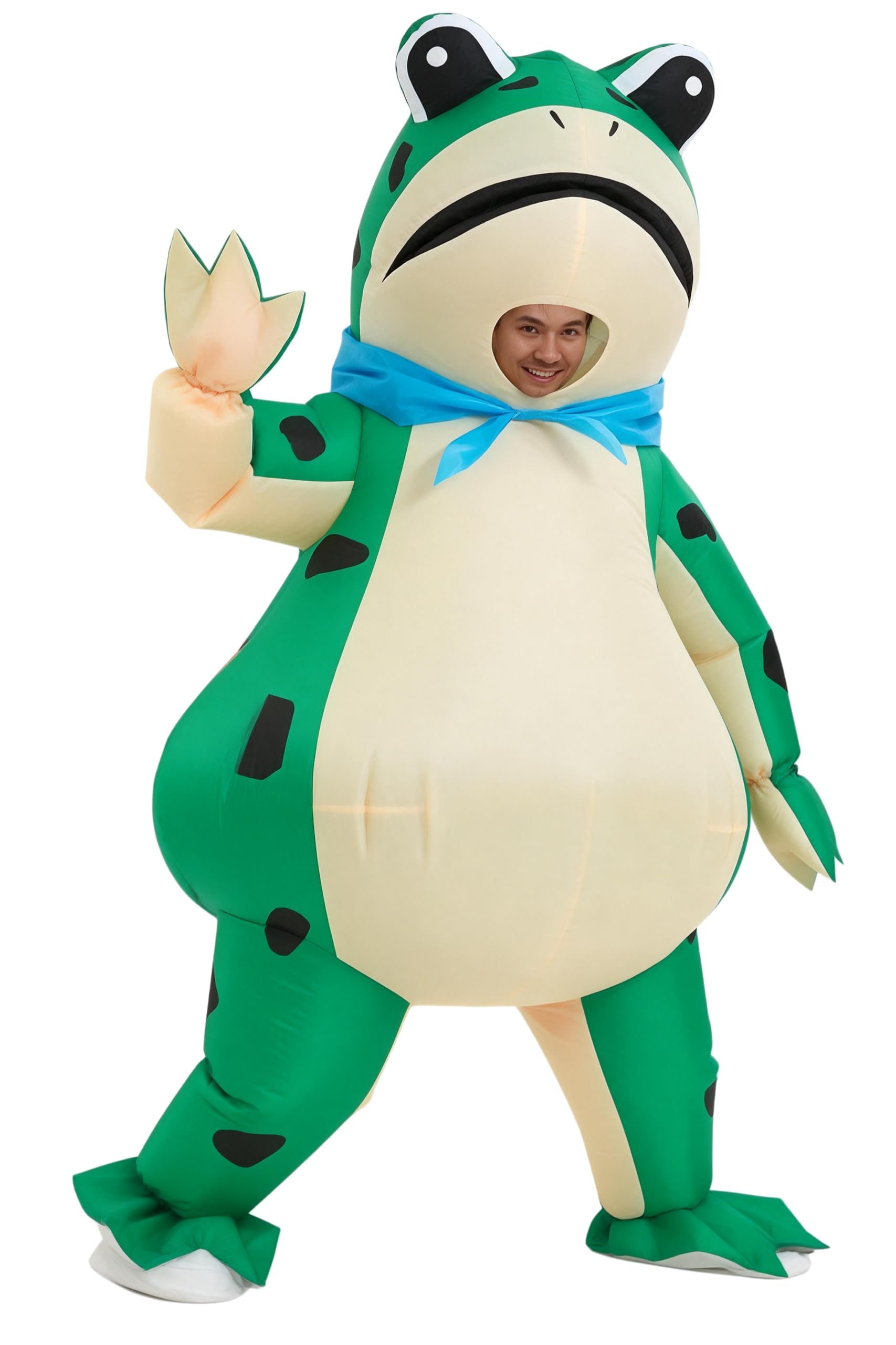 echden Inflatable Frog Costume Halloween Inflatables Costume Cosplay Costumes Fancy Dress Jumpsuit Outdoor Blow Up Suit Adult (frog)