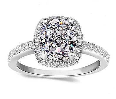 Diamonbella 101 Facets 2 Carat Emerald Cushion Cut Nscd Halo