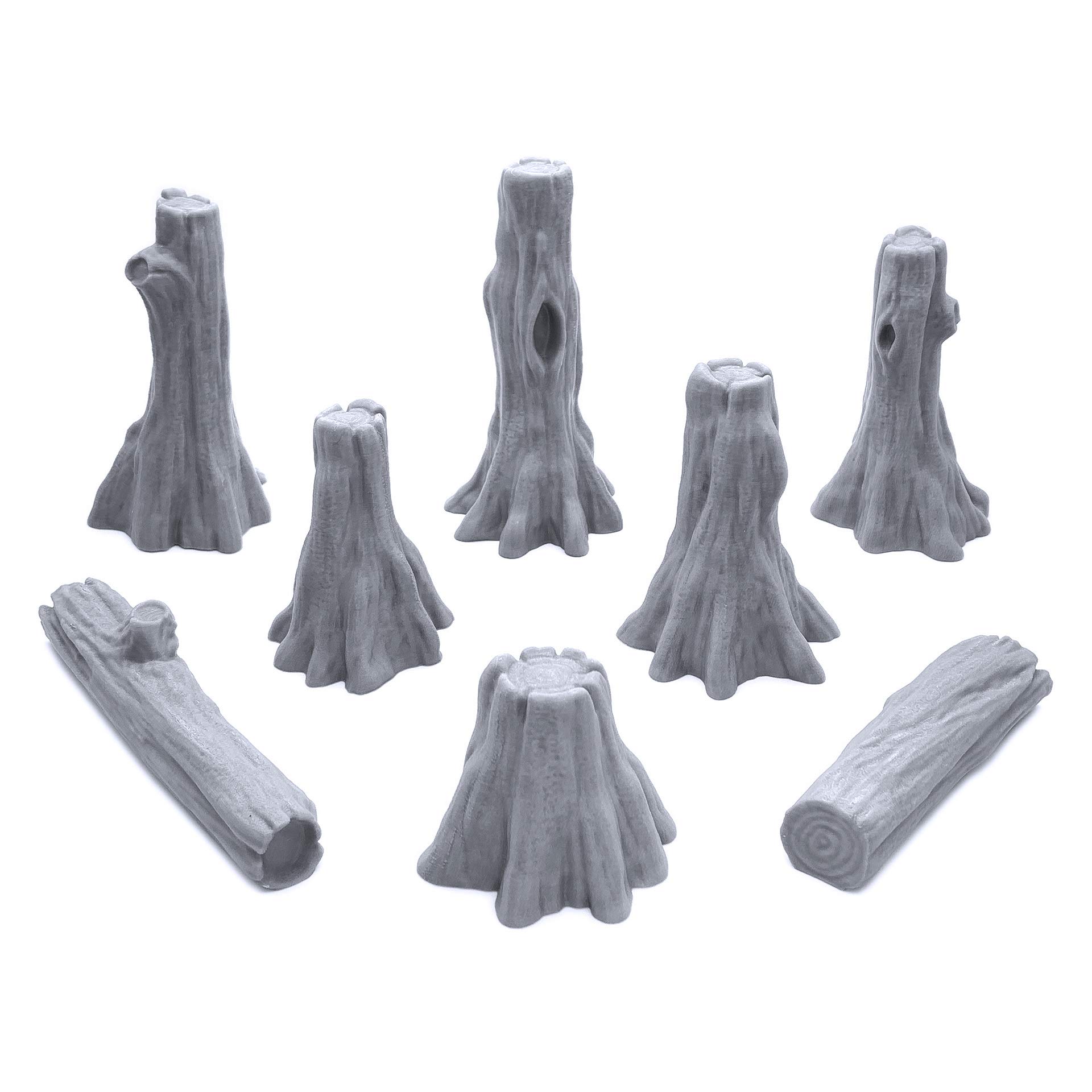 EnderToys Swamp Tree Trunks & Logs, 3D Printed Tabletop RPG Scenery and Wargame Terrain for 28mm Miniatures