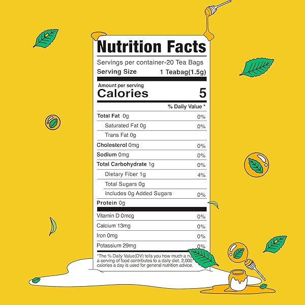 OH DOMINGO HONEY PEPPERMINT TEA, INDIVIDUALLY WRAPPED TEA BAGS, 20 COUNT, CAFFEINE FREE, SWEETENED WITH HONEY, REFRESHING AND SOOTHING BLEND