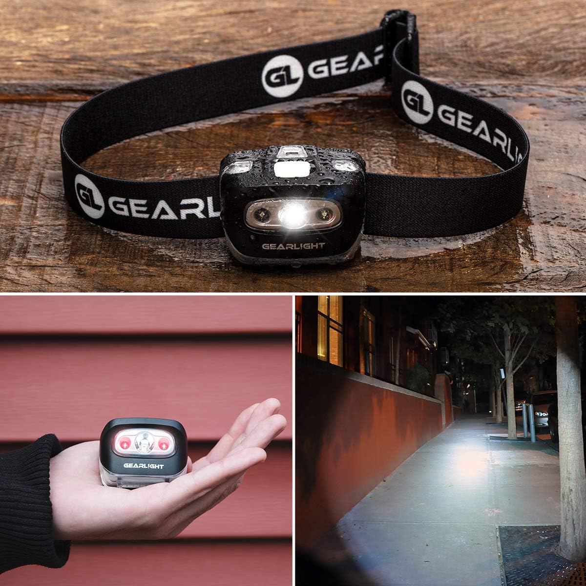 GearLight LED Headlamp Flashlight S500 [2 PACK] - Running, Camping, and Outdoor Headlamps - Best Head Lamp with Red Safety Light for Adults and Kids - - 