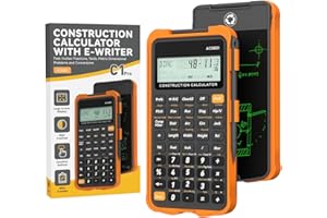 Construction Calculator with Writing Tablet Industrial & Scientific ROATEE Engineering Calculator for Contractor, Concrete Pocket Feet-inch-Fraction Calculators for Carpenter, Framer, Remodeler