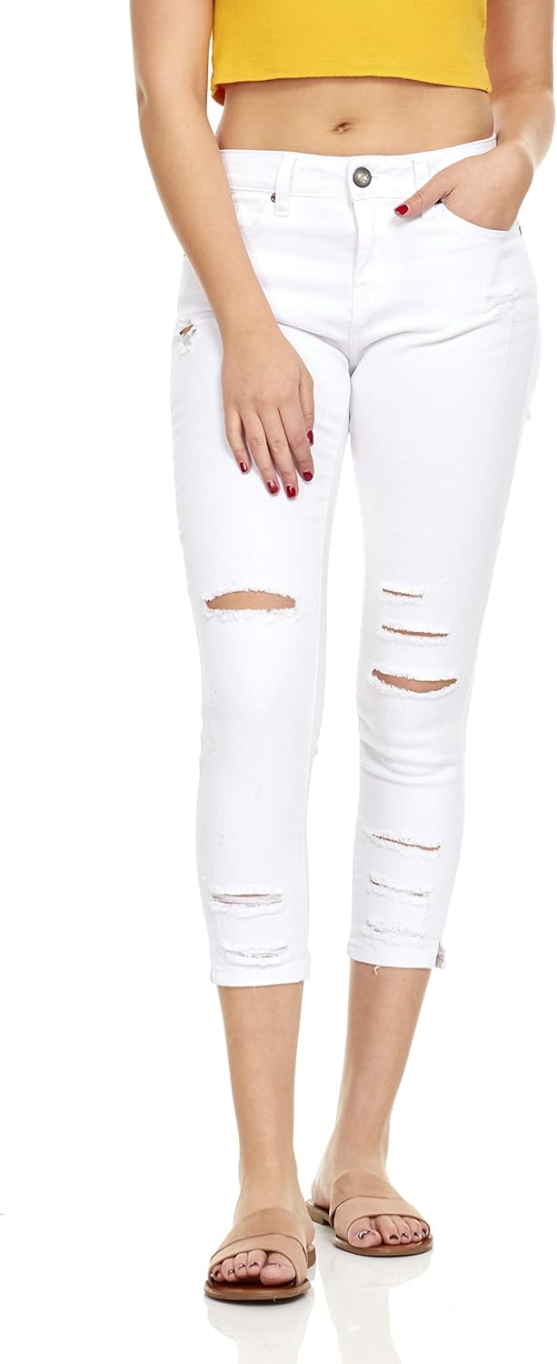YDX womens Modern/Fitted Jeans, White Wash, 1314 US Amazon.co.uk