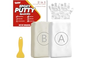 VIVIDYE Epoxy Putty, 10oz / 280g Fast Repair Pool Putty, Multi-Purpose Epoxy Sculpt Clay for Cracks, Leak Fix, Filling - Bonding Plastic Metal Ceramic Wood Tile Glass, Waterproof, Mega Adhesion (White)