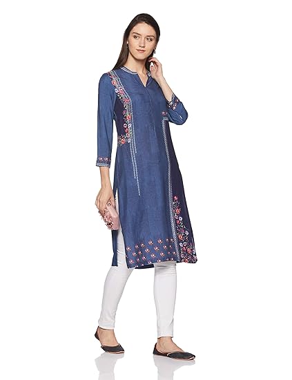 biba denim kurta