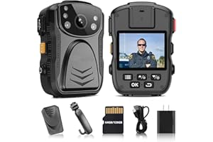 OMNIMASTER PatrolMaster 1296P Body Camera with 170° Night Vision, 3500mAh – Tamper-Proof Professional Commercial Grade for Security, Police, Legal Evidence (128GB)