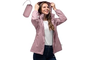 33,000ft Women's Rain Jacket Waterproof Lightweight Packable Raincoat with Hood for Golf Hiking Travel Windbreaker