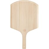 New Star Foodservice Wooden Pizza Peel, 16" L x 14" W, 24" Overall | Restaurant-grade pizza cutting board designed for smooth transfer, serving, and baking in commercial kitchens