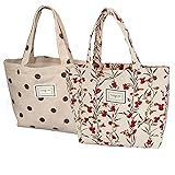 Kovewon 2PCS Corduroy Small Tote Bag for Women Cute