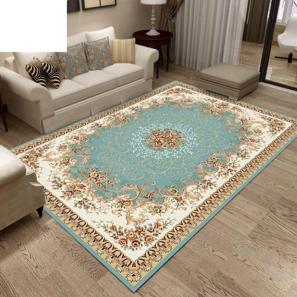 OSJCYASBZ European Carpet American Style,Bright,[Rural],The Carpet for The Living Room Coffee Table Carpets Simple Modern Bedroom Rug Rectangular Bed Blanket-F 240x340cm(94x134inch)