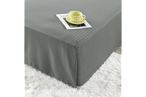 HENGWEITEXT Queen Size Bed Skirt Split Corners,Pleated Bed Skirt with Split Corners,Queen Size Ruffle Bed Skirt Split Corners,Easy Fit,Fade Resistant,Wrinkle Free,Tailored Drop