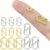 Zorfeter 12PCS Silver and Gold Double Opening Lobster Clasp Necklace Shortener, 2 Size Necklace Shortener Clip Bracelet Clasps, Stainless Steel Clasps for Jewelry Making/DIY Enthusiasts(Small & Large)