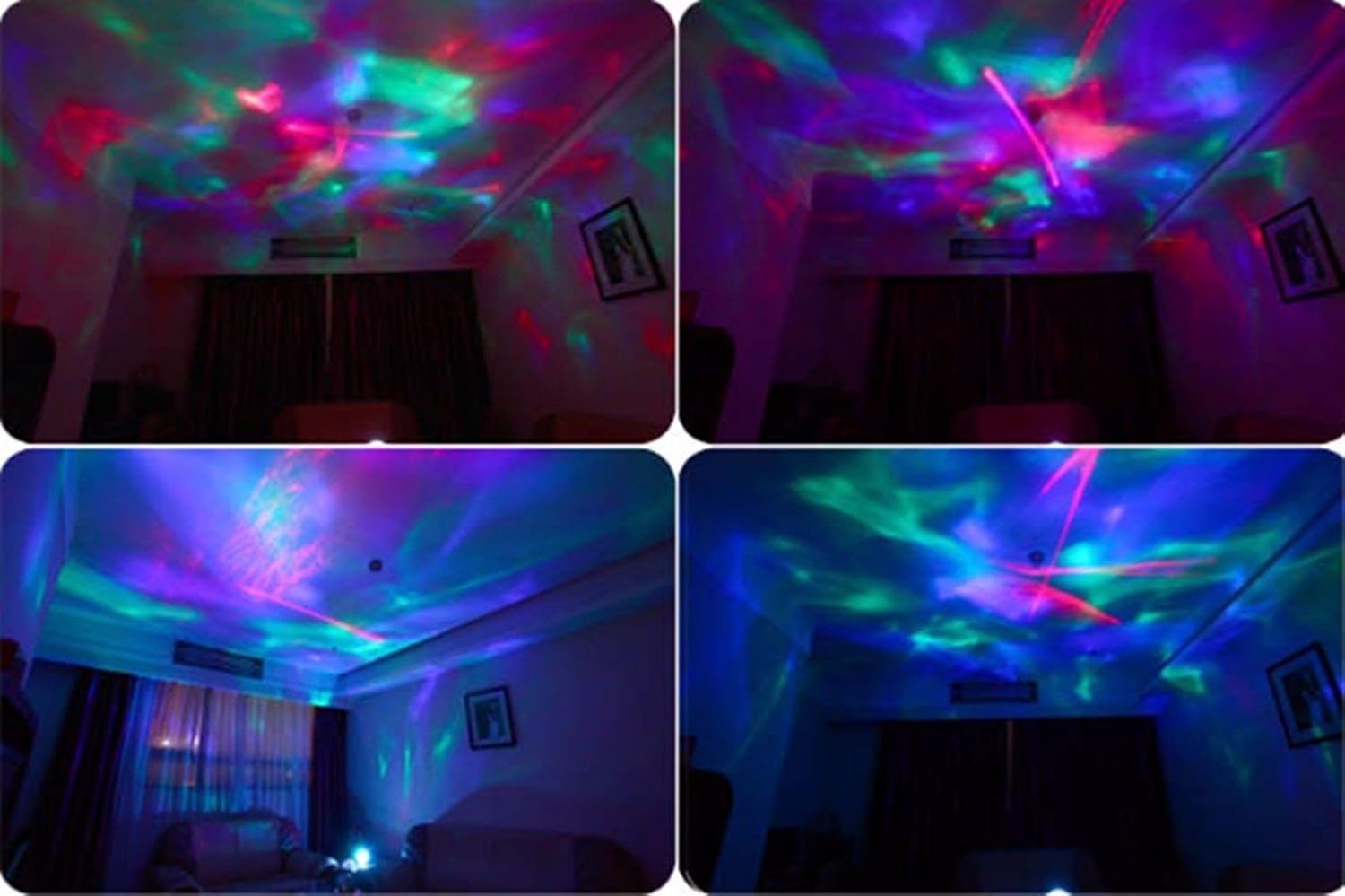 Farbige Led Aurora Projektor Northern Lights Schlafen Nachtlicht Dekorationen Lampe 14 5 X 14 5 X 18 5 Cm Weiss Amazon De Beleuchtung
