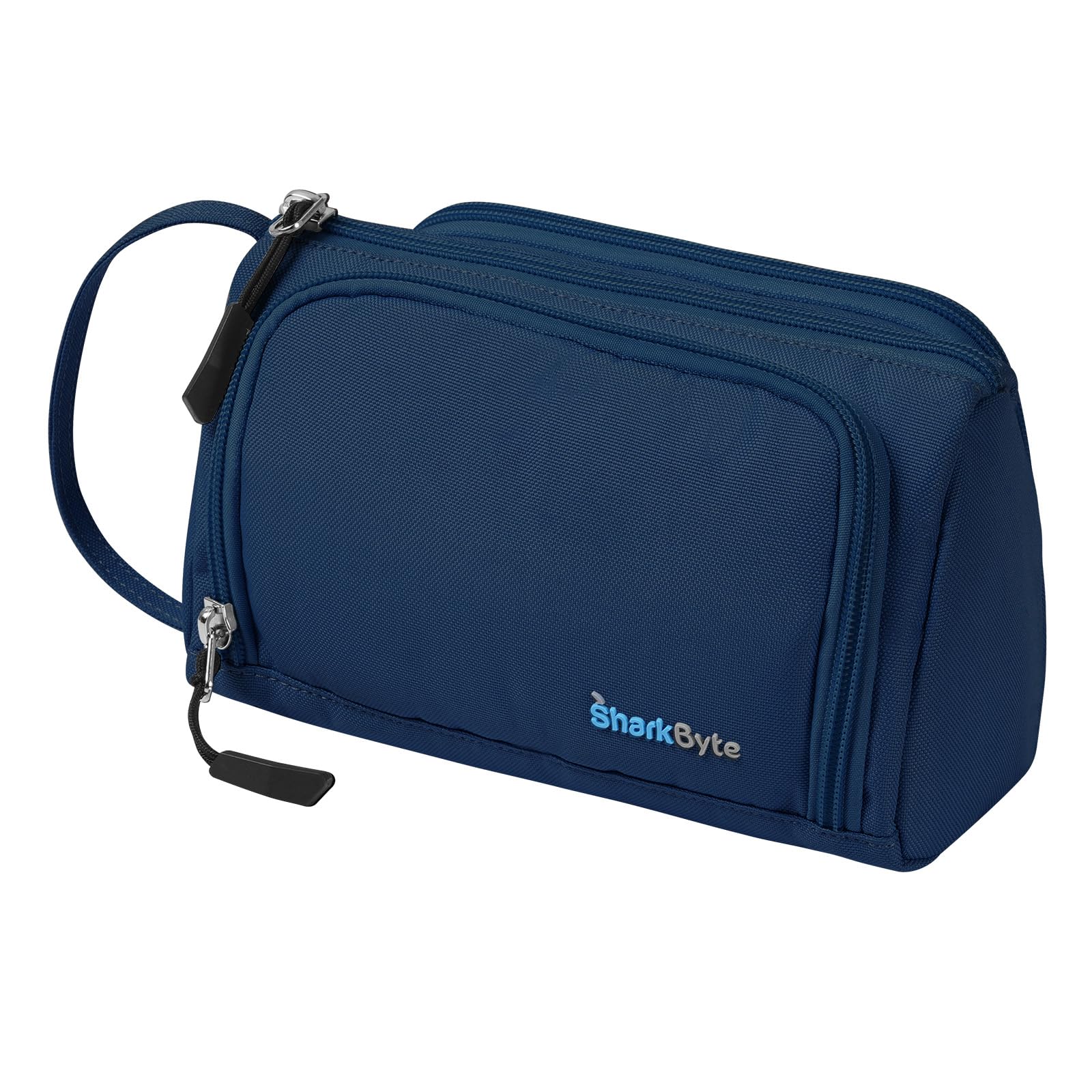 SharkByte Large Pencil Case for Girls Boys, Big Capacity Pencil Cases Bag, Recycled Fabric Pen Pouch Holder Stationery Organizer School College Office Handle Organizer for Student Teens Girls Adults