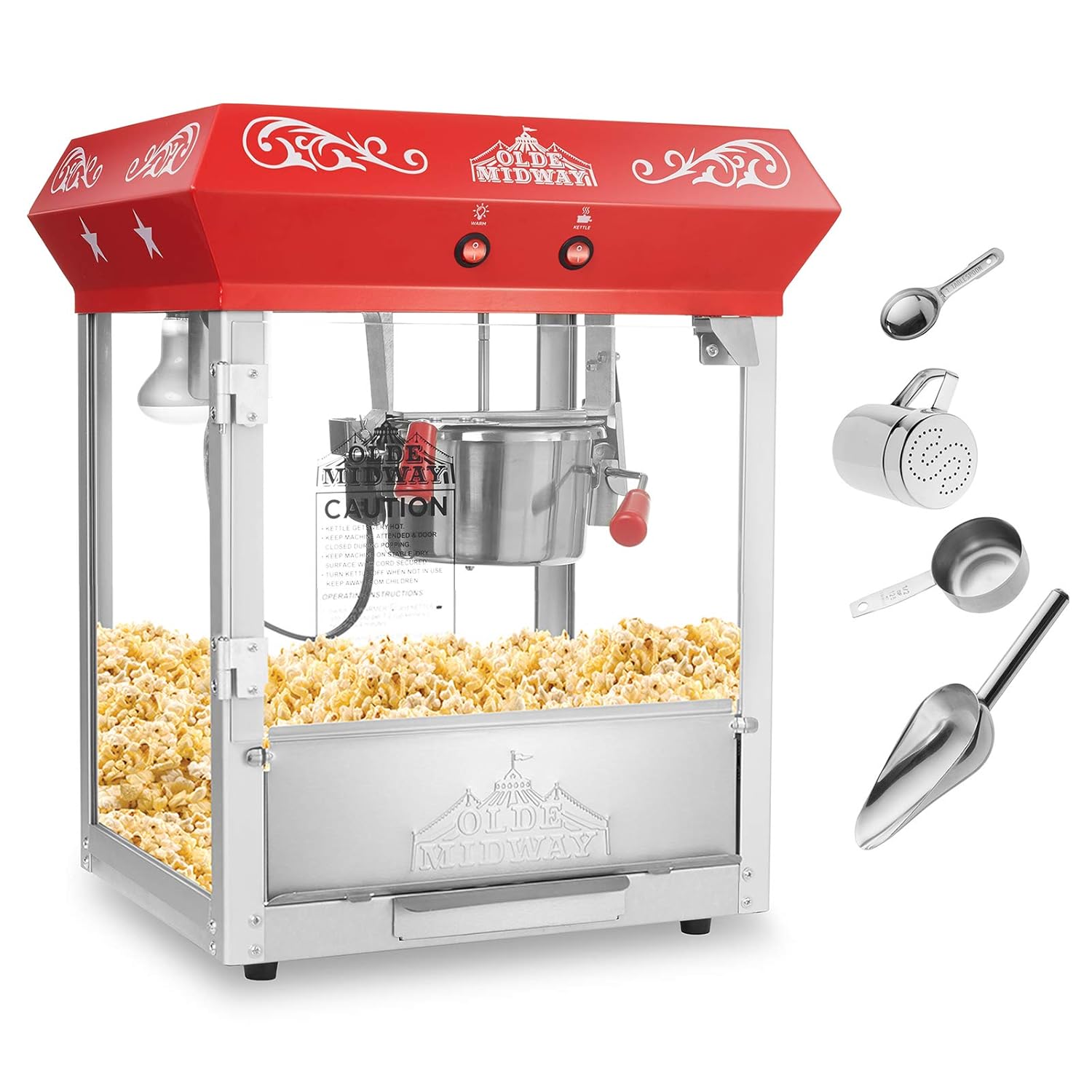 Amazon.com: Olde Midway - Máquina para hacer palomitas de ...