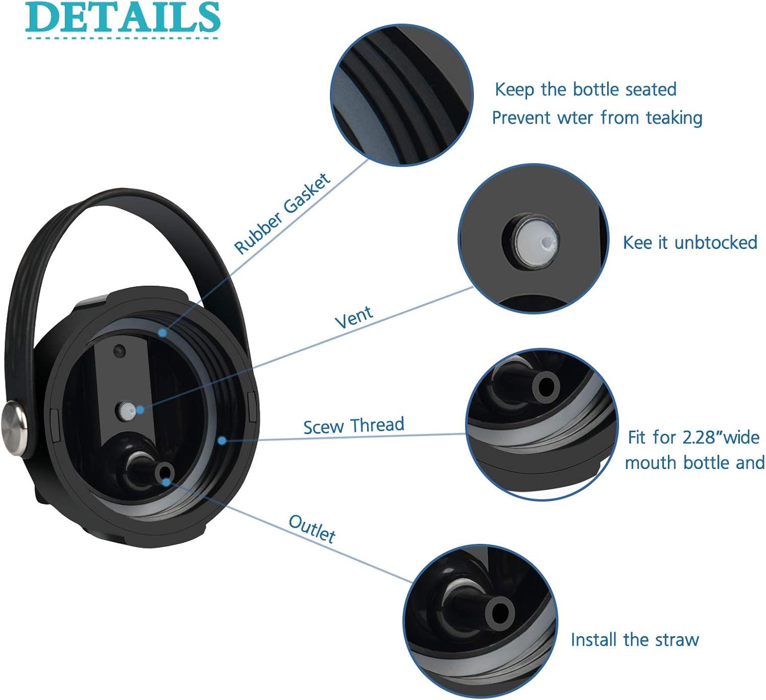 hydro flask rubber straw lid