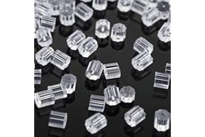 Kerryjewl Silicone Earring Backs, 100 Pcs Soft Clear Plastic Replacement Earrings Hoops