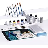 ANYCUBIC Multifunctional 3D Models Painting Set, Acrylic Paint kit 5 Colors, Primer, Topcoat, and Painting Tools, Miniatures
