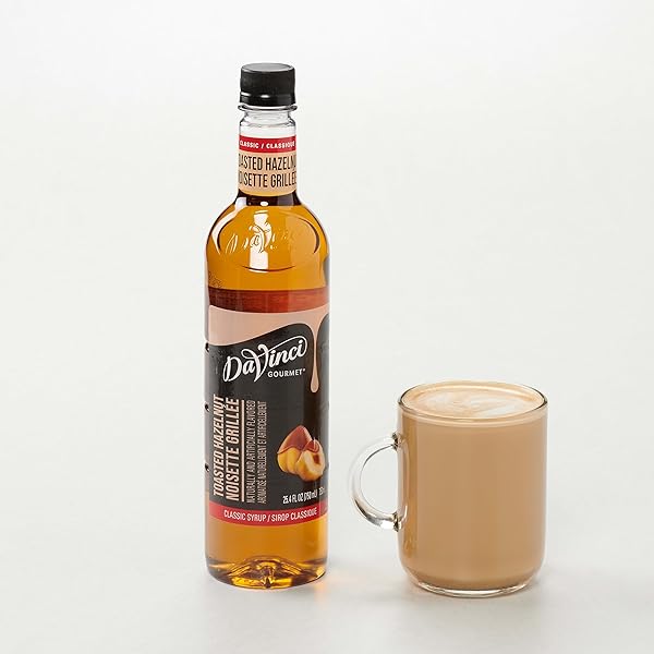 DAVINCI GOURMET CLASSIC TOASTED HAZELNUT SYRUP, 25.4 FLUID OUNCES (PACK OF 1)