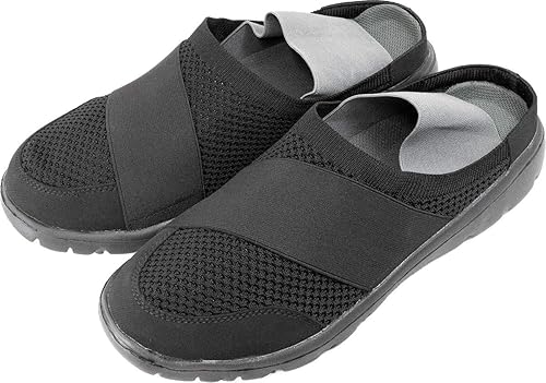 Amazon ｍｏｃａｐ メンズ 軽量 ゴムベルト スリッポン キックバック クロ ネイビー メッシュ 2way Cpm110 ｍｏｃａｐ 安全靴 作業靴