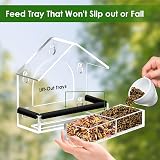 LIANGPIN Clear Window Bird Feeder with 5 Suction Cups for Small Birds view 5