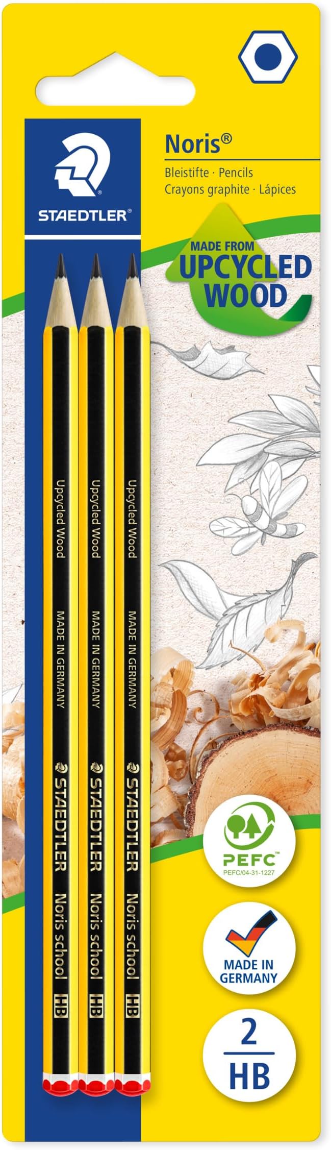Staedtler Noris 121-2BK3DA HB Pencils Pack of 3