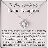 IPINK-Bonus Daughter Necklace Gift for Daughter-in-law Unbiological Daughter Goddaughter Gift Birthday Gifts for Her