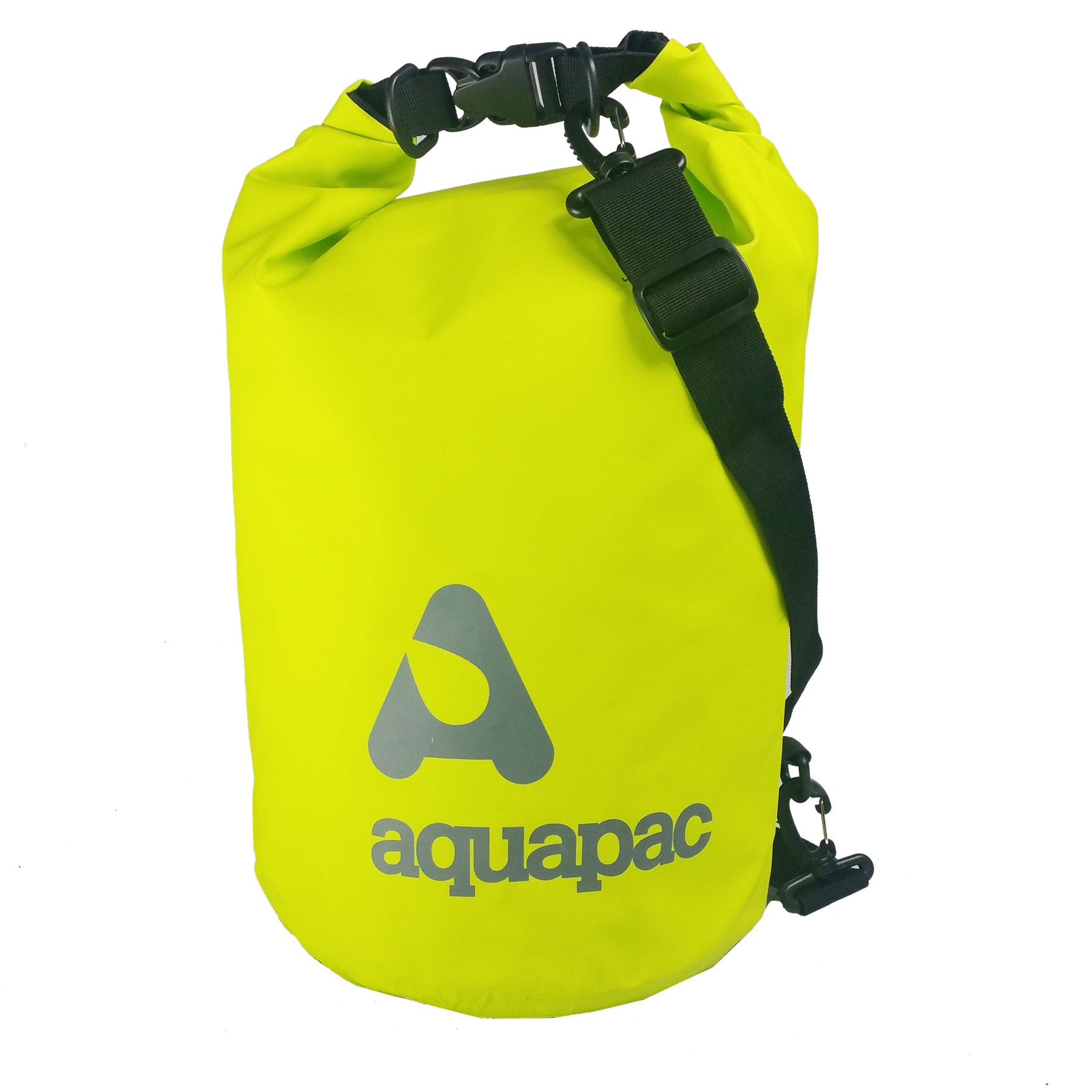 Aquapac Heavyweight Waterproof Drybag with Shoulder Strap, 15l Green, Made in the UK, Travel Essential, 5 Year Warranty, Eco Friendly, Watersports, Hiking, Mountain Biking, Running Accessory