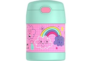 THERMOS FUNTAINER 10 Ounce Stainless Steel Vacuum Insulated Kids Food Jar with Spoon, Sketchbook