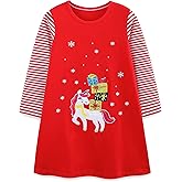 Bumeex Toddler Girl's Long Sleeve Dresses 2-7Y