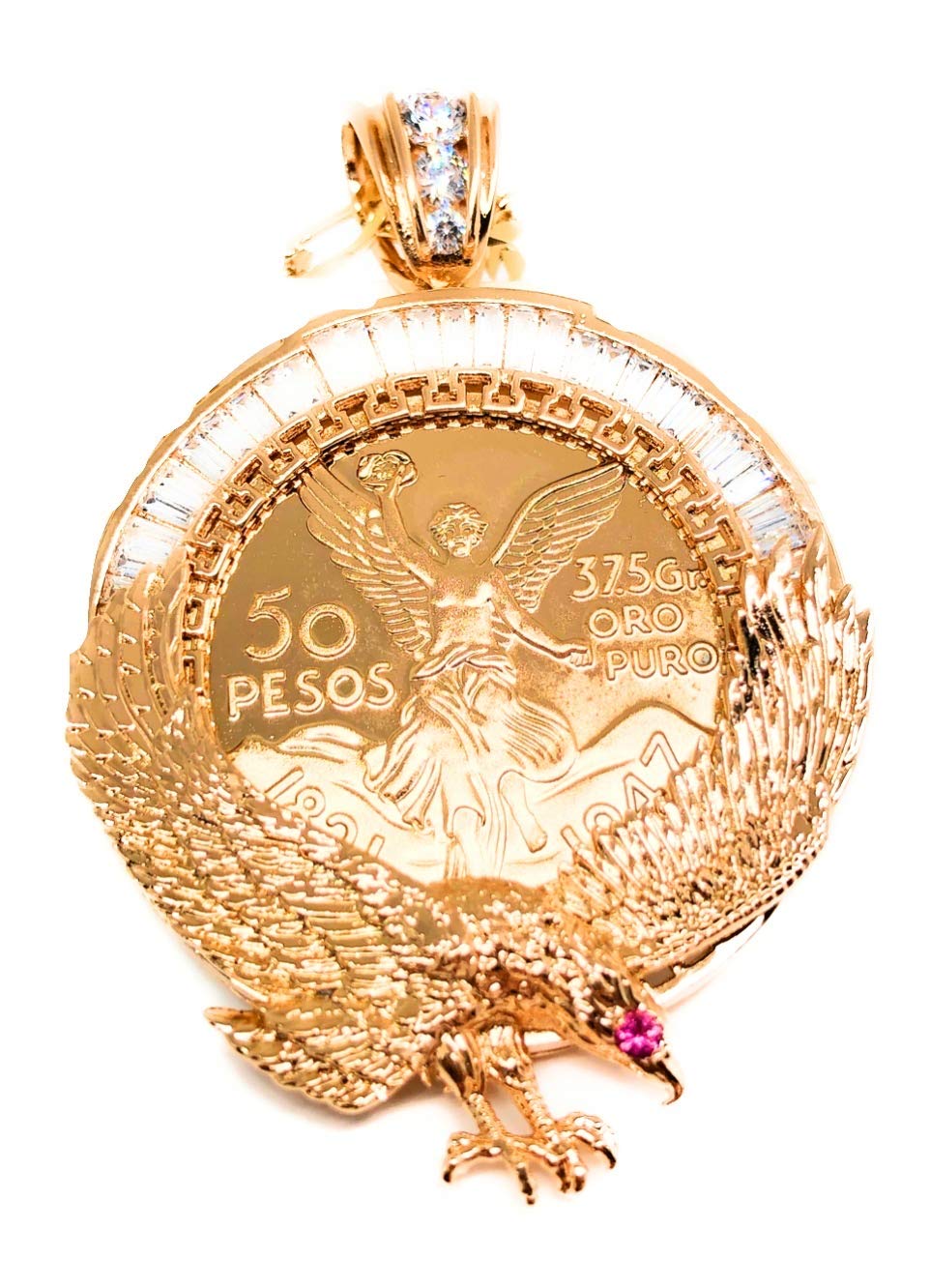 Gold Plated Coin Centenario Mexicano 