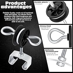 Gisafai 6 Pcs Electric Fence Gate Handles T Post