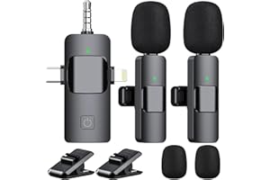 PQRQP Clip-On Microphone with Noise Reduction, Compact & Lightweight-762849296364/Velvet Black