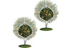 FONUNO Fruit Tree Netting Large Fruit Tree Covers with Zipper to Protect Fruit from Squirrels and Birds Netting for Fruit Trees Fruit Tree Net Protection 8' x 8', 2 Pack