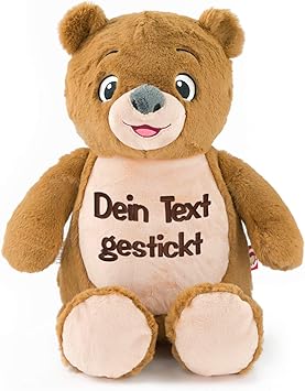 Teddybar Mit Namen Und Geburtsdatum Bestickt Teddy Hellbraun Pluschtier Kuscheltier Personalisiert 30cm Geschenk Personalisierbar Mit Stickerei Amazon De Spielzeug