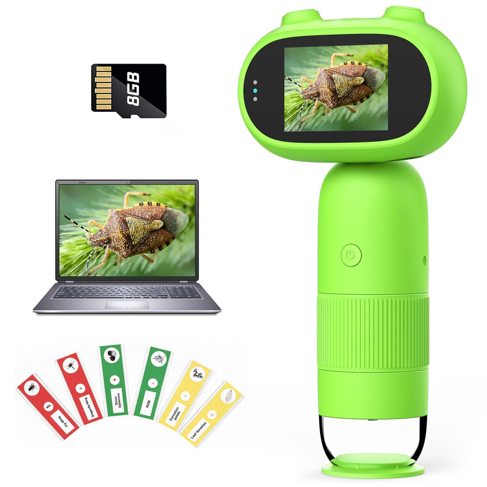 Kids Digital Microscope - 1000X Magnification, Portable Handheld Microscope with 2" IPS Screen, Fun Educational Tool for Kids 3+ Years Old - PC Compatible — image 1