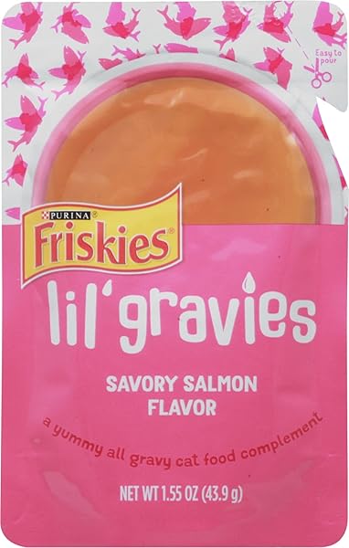 FRISKIES LIL’ GRAVIES SAVORY SALMON FLAVOR CAT FOOD...