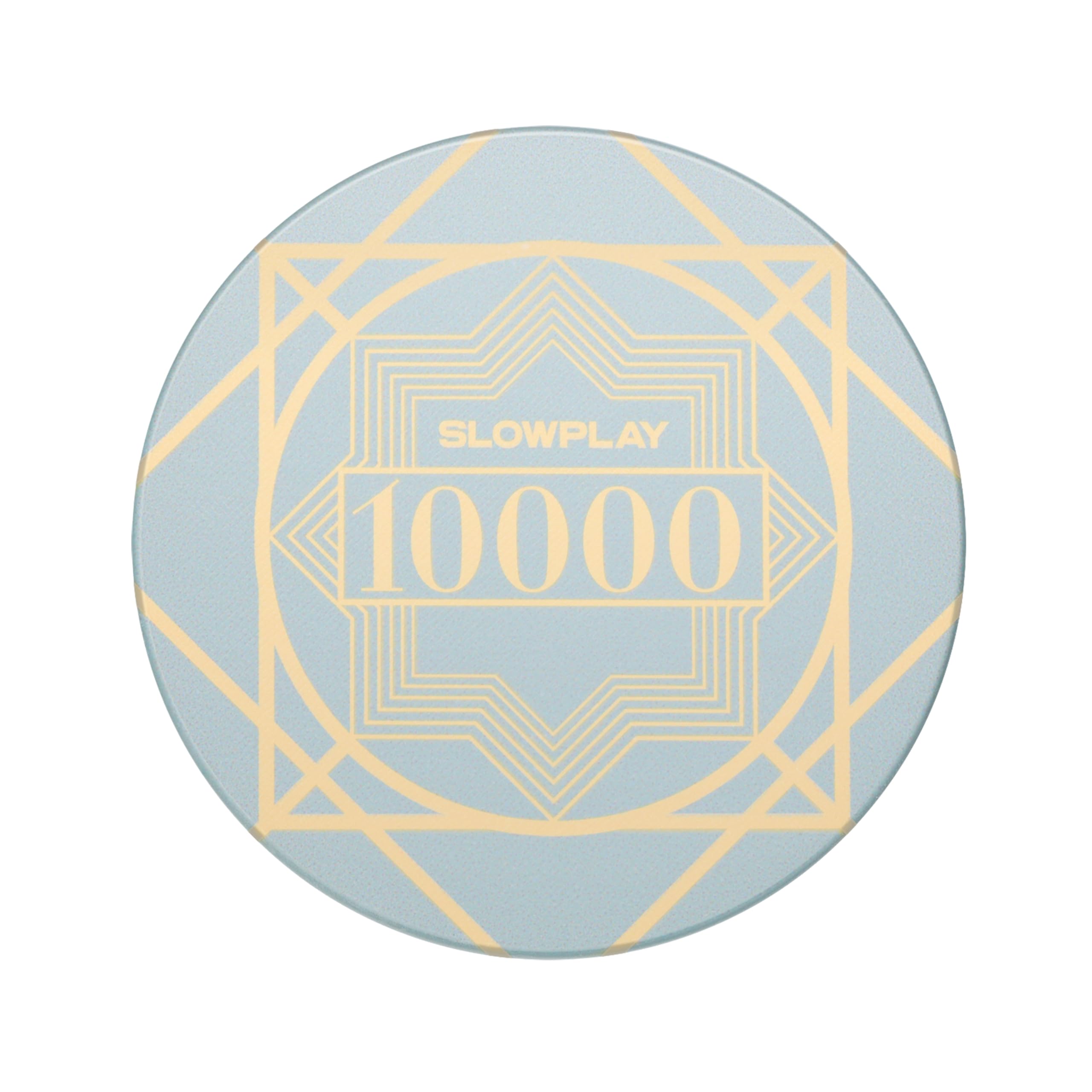 SLOWPLAY Nash Ceramic Poker Chips in Bulk, Casino Grade Ceramic 10-Gram Poker Chip for Texas Hold'em, 39mm Professional Chips Pack of 50 with Denomination of 10000