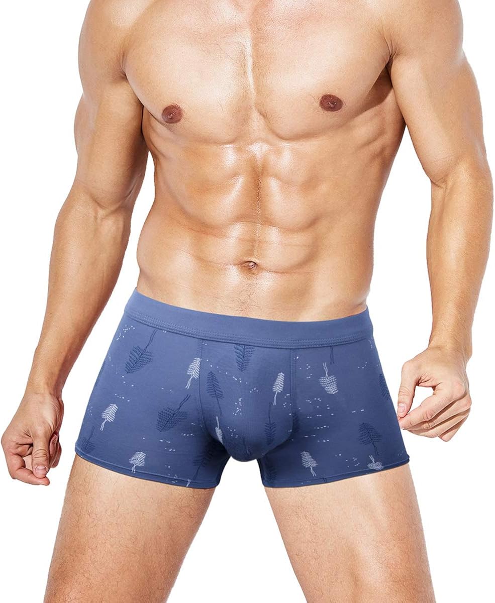 Youlehe Men's Underwear Soft Bamboo Boxer Briefs Stretch Trunks Pack at  Men’s Clothing store