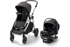 Graco Mode Nest2Grow DLX Travel System, 4-in1 Carseat Stroller Combo, 4 Modes of Use Capability from Infant Car Seat Carrier to Double Stroller, Includes SnugRide SnugFit LX Infant Car Seat, Riordan