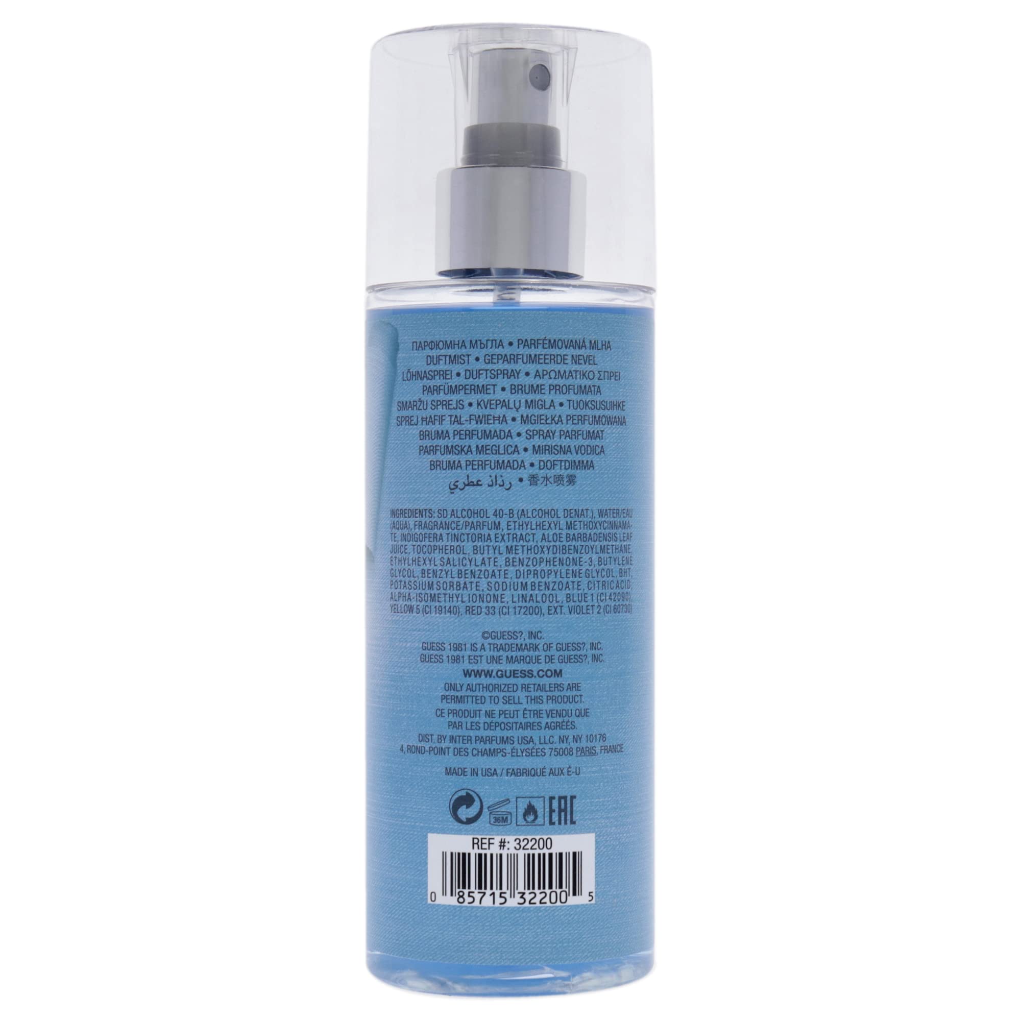 GUESS 1981 Indigo For Women Fragrance Mist, 8.4 Fl Oz