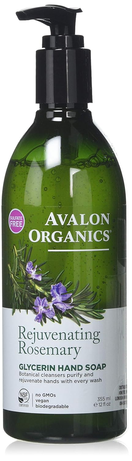 Avalon Organics Rejuvenating Rosemary Glycerin Hand Soap, 12 oz.