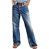 Flamingals Straight Leg Boyfriend Jeans for Women Trendy Mid Rise Wash Stretchy Casual Baggy Jeans