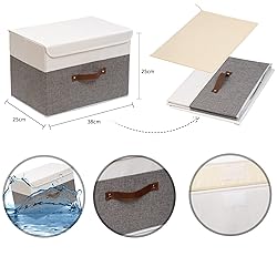 OUTBROS Foldable Storage Boxes with Lids,Large