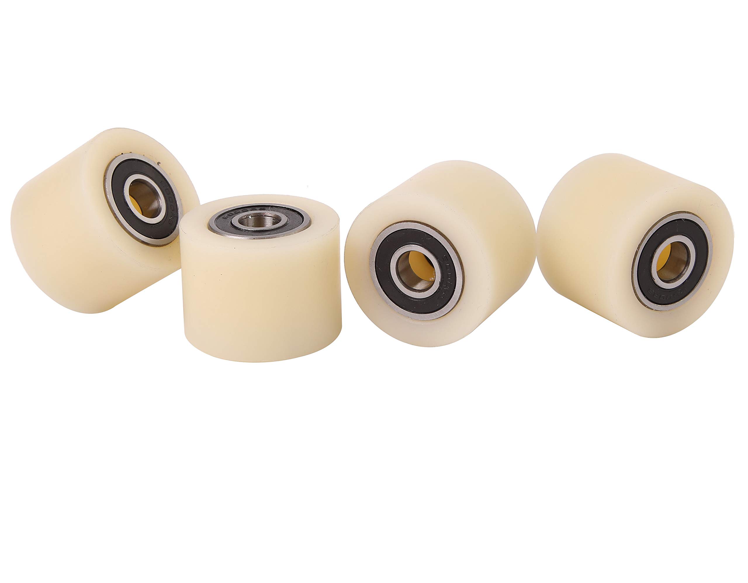 4 Pieces Nylon Polyamide Rollers 40 mm diameter 30 mm wide 10 mm bearing Precisely Machined in the EU(40-30-10)