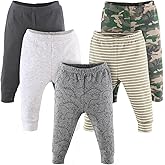 The Peanutshell 5 Pack Baby Boy or Girl Pants Set - 100% Cotton Toddler Pants, 0-24 Months for Toddlers & Babies - Dinosaur